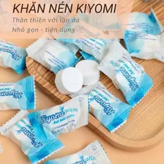 Khăn Mặt Nén Đa Năng Dạng Kẹo Tiện Lợi Nhật Bản Kiyomi loại 100 viên / 50 viên size 22x24cm