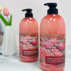Sữa tắm hương sen Hàn Quốc Welcos Lotus Flower White Milk 750ml