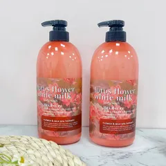 Sữa tắm hương sen Hàn Quốc Welcos Lotus Flower White Milk 750ml