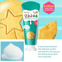 Sữa rửa mặt trái cây dưỡng ẩm và sạch sâu Welcos Kwailnara Milk Facial Cleansing Foam Hàn Quốc 120ml