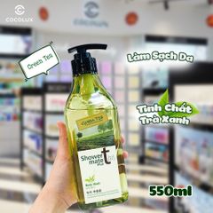 Sữa tắm trà xanh Showermate Body Nature Green Tea làm sạch, dưỡng ẩm mềm da Hàn Quốc 550ml