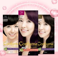 Thuốc nhuộm tóc thảo dược nâu hạt dẻ Welcos Confume Hair Color Hàn Quốc (2x60g)