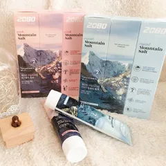Kem đánh răng bạc hà và đào 2080 Pure Mountain Salt giúp trắng và ngừa sâu răng Hàn Quốc 125g