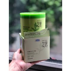 Kem massage trà xanh thảo dược Welcos Green Tea Control Hàn Quốc 300g
