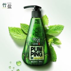 Kem đánh răng trắng răng, ngừa hôi miệng Perioe Pumping Bamboo Salt muối tre Hàn Quốc 285g