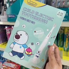 Bàn chải điện sóng âm cho bé Pororo Kids Hàn Quốc loại bỏ mảng bám trên răng hiệu quả