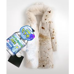 Chai bọt giặt khô áo da làm sạch quần áo Down Jacker Cleaner 150ml, bọt giặt khô giày da, túi da