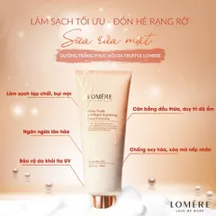 Sữa Rửa Mặt Lomere Nấm Cục Làm Sạch Sâu Lỗ Chân Lông, Dưỡng Trắng An Toàn Dịu Nhẹ Prime Truffle Cell 150ml
