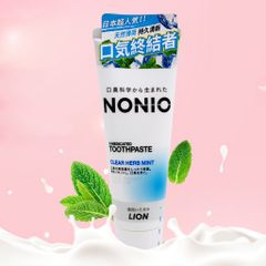 Kem Đánh Răng Lion Nonio Toothpaste Răng Trắng Sáng - Ngăn Ngừa Hôi Miệng Nhật Bản 130g