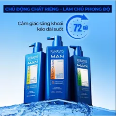 Dầu gội nam Sạch Sâu, Ngăn Ngừa Gàu, Kiềm Dầu Kerasys Proactive Men 2 in 1 Hàn Quốc 600ml