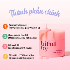 Mặt nạ ủ môi Biful by Hydrating Glow Lip Mask giúp môi căng mọng, chống nhăn thâm môi Hàn Quốc 10ml