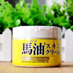 Kem dưỡng da cấp ẩm dầu ngựa Loshi Moisture Skin Cream Horse Oil Nhật Bản 220g