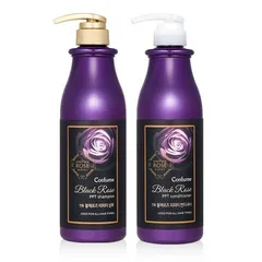 Dầu gội xả thảo dược hoa hồng đen giúp tóc mềm mượt, bồng bềnh Welcos Confume Black Rose PPT Hàn Quốc 750ml