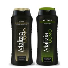 Dầu Gội Sữa Tắm Malizia Uomo hương thơm thể thao cho nam 2in1 Italy 250ml