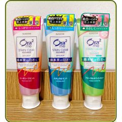Kem đánh răng Ora2 me Stain Clear răng trắng bóng, hơi thở thơm mát / ngừa sâu răng Nhật Bản 140g