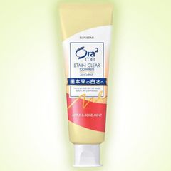 Kem đánh răng Ora2 me Stain Clear răng trắng bóng, hơi thở thơm mát / ngừa sâu răng Nhật Bản 140g