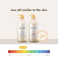 Sữa tắm sữa dê Shower Mate Goat Milk Hàn Quốc dưỡng ẩm, dưỡng trắng kháng khuẩn 800ml