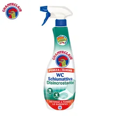 Xịt tẩy bồn cầu & Tẩy rêu nền xi măng, tẩy gạch men nhà tắm ố vàng Chanteclair WC Ý 625ml