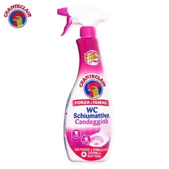 Xịt tẩy bồn cầu & Tẩy rêu nền xi măng, tẩy gạch men nhà tắm ố vàng Chanteclair WC Ý 625ml