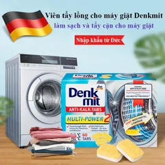 Hộp 60 viên khử mùi hôi, làm sạch lồng máy giặt Denkmit Anti-Kalk-Tabs Đức