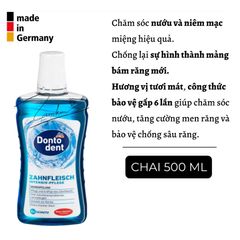 Nước súc miệng Dontodent  thơm miệng, diệt khuẩn Đức 500ml
