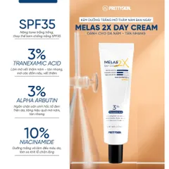 Kem dưỡng ban ngày trắng da, mờ thâm nám, tàn nhang Pretty Skin Melas 2X Day Cream 50ml