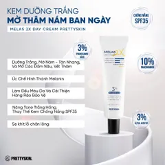 Kem dưỡng ban ngày trắng da, mờ thâm nám, tàn nhang Pretty Skin Melas 2X Day Cream 50ml