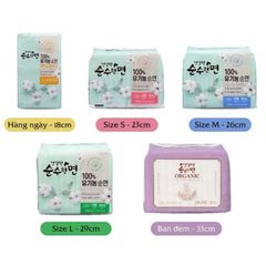 Băng vệ sinh Organic Kleannara Geonganghan Hàn Quốc siêu mềm mại, thấm hút nhanh, không kích ứng