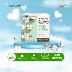 Băng vệ sinh Organic Kleannara Geonganghan Hàn Quốc siêu mềm mại, thấm hút nhanh, không kích ứng
