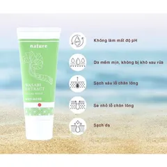 Sữa rửa mặt ngừa mụn, se khít lỗ chân lông Naris Wasabi Extract Facial Wash 100g