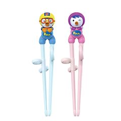 Đũa tập ăn cho bé Pororo thiết kế nhân vật 3D dễ thương có xỏ ngón dễ dàng sử dụng Hàn Quốc