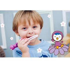 Đũa tập ăn cho bé Pororo thiết kế nhân vật 3D dễ thương có xỏ ngón dễ dàng sử dụng Hàn Quốc