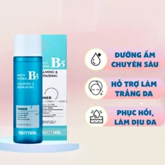 Nước Hoa Hồng Phục Hồi Dưỡng Trắng Pretty Skin Multi Hydra B5 Calming & Repairing Toner 205ml