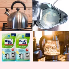 Bột tẩy cặn bình đun nước, Ấm siêu tốc, máy pha cà phê Denkmit của Đức 2 gói