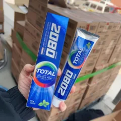 Kem đánh răng bạc hà và táo 2080 Total Double Hàn Quốc giảm hôi miệng, chống viêm nướu 120g
