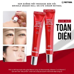 Kem dưỡng giảm thâm, quầng mắt Retinol giảm nhăn Prettyskin Wrinkle eye cream Hàn Quốc 30ml