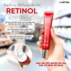 Kem dưỡng giảm thâm, quầng mắt Retinol giảm nhăn Prettyskin Wrinkle eye cream Hàn Quốc 30ml