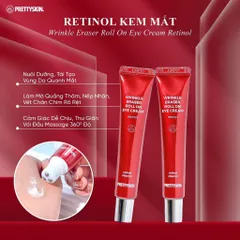 Kem dưỡng giảm thâm, quầng mắt Retinol giảm nhăn Prettyskin Wrinkle eye cream Hàn Quốc 30ml