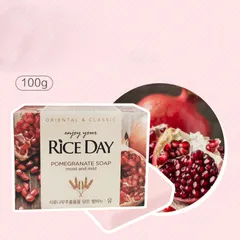 Xà bông tắm hương sen Rice Day Soap giúp cải thiện tình trạng mụn hiệu quả Hàn Quốc 100g