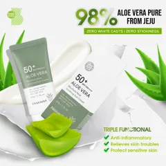 Kem chống nắng Lô hôi dịu da, kiềm dầu Kwailnara Aloe Vera Sun Cream SPF50+ Hàn Quốc 50g