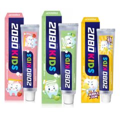 Kem đánh răng trẻ em 2080 Kids ngừa sâu răng và các lỗ hổng phá hủy men răng Hàn Quốc 80g