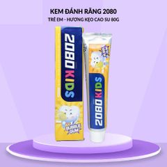 Kem đánh răng trẻ em 2080 Kids ngừa sâu răng và các lỗ hổng phá hủy men răng Hàn Quốc 80g