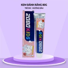 Kem đánh răng trẻ em 2080 Kids ngừa sâu răng và các lỗ hổng phá hủy men răng Hàn Quốc 80g