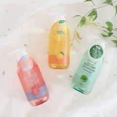 Sữa tắm tinh chất rau má dưỡng da giảm mụn lưng Welcos Around Me Hàn Quốc 500ml
