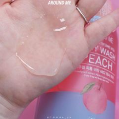 Sữa tắm đào tạo bọt dưỡng trắng hương nước hoa Welcos Aroud Me Body Wash Peach Hàn Quốc 500ml