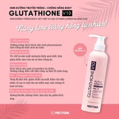 Sữa dưỡng thể trắng da, dưỡng ẩm, nâng tone PrettySkin Glutathione Body Lotion Hàn Quốc 250ml
