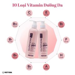 Sữa dưỡng thể trắng da, dưỡng ẩm, nâng tone PrettySkin Glutathione Body Lotion Hàn Quốc 250ml
