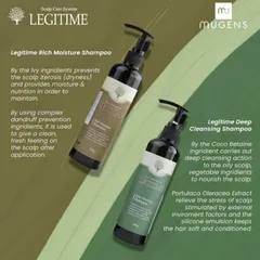 Dầu gội sạch gàu hết ngứa Mugens Legitime Deep Shampoo Hàn Quốc 300g