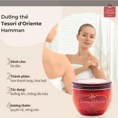 Kem dưỡng thể hương nước hoa Thanh Long Tesori d'Oriente Italy 300gr