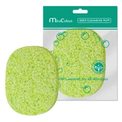 Bông rửa mặt bọt biển tẩy tế bào chết Miraculous xanh Hàn Quốc